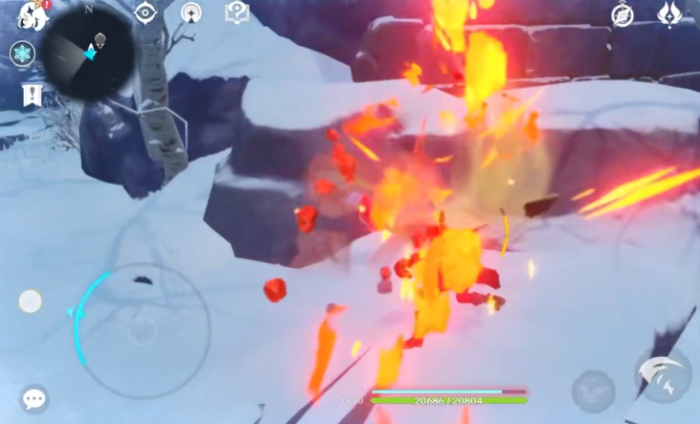 原神雪山石头怎么打2