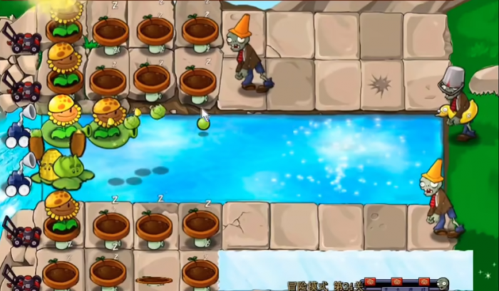 植物大战僵尸24关困难怎么过1