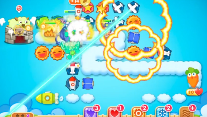 保卫萝卜2第六十关怎么过2