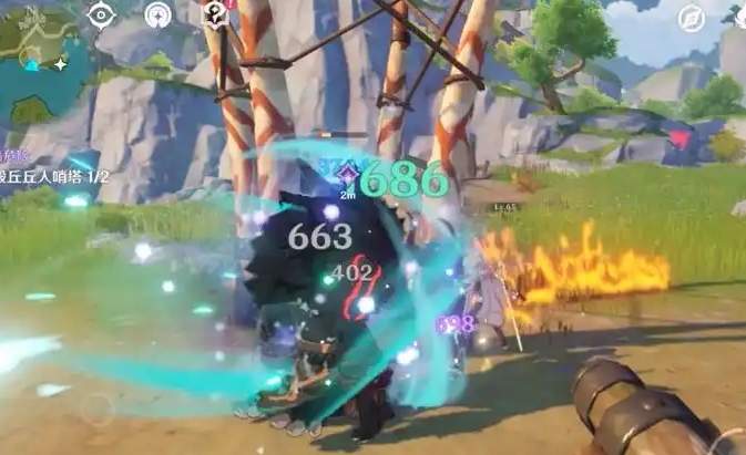 原神怎么打哨塔上的丘丘人1