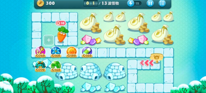 保卫萝卜17关怎么玩1