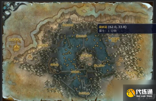 魔兽世界巫妖花哪里比较多 魔兽世界巫妖花最多采集图一览