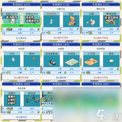 住宅梦物语专用房间一览 专用房间布局大全