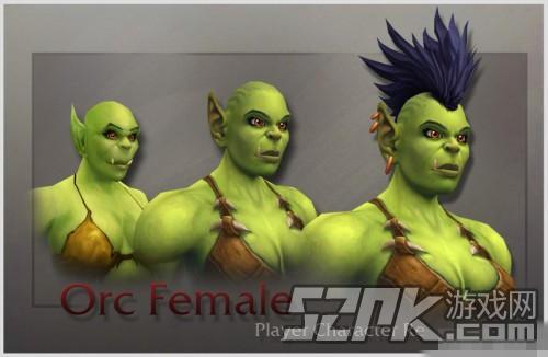《魔兽世界》6.0女兽人模型图 肌肉女强人